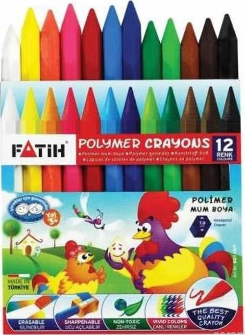 Mum Pastel Boya Polymer Crayons Kısa 12 Renk 50110/F