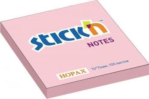 Stickn 21148 Yapışkanlı Not Kağıdı 100 Yaprak 76Mm X 76Mm Pastel Pembe (12 Koçan)