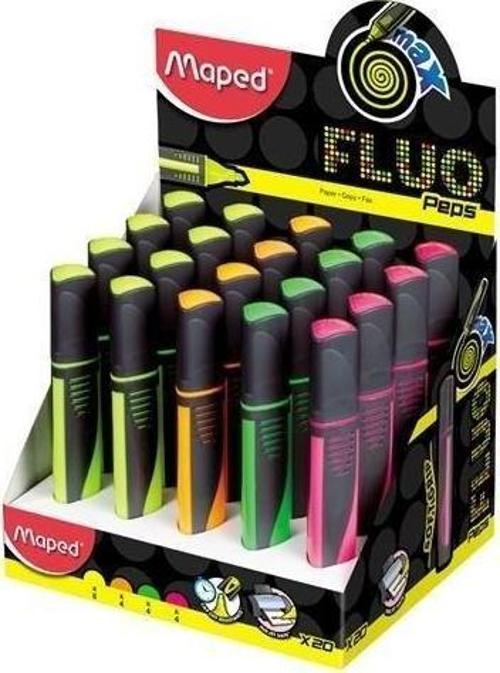 742937 Fosforlu Kalem Fluo Paps 4 Renk ( 20 Li Stand )