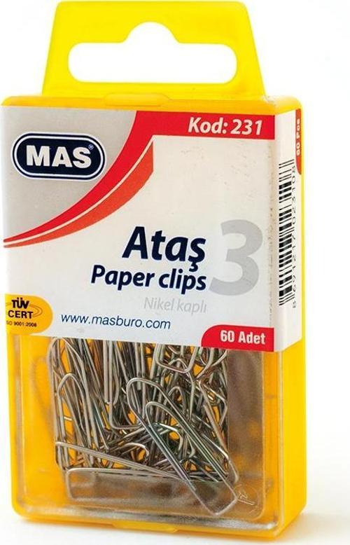 231 Ataş Kristal Kutu Metal No:3 60 Li (12 Kutu)