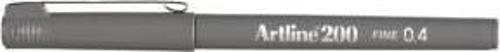Ek-200 Fineliner İnce Uçlu Keçeli Kalem 0.4 Mm Gri (12 Li Kutu)