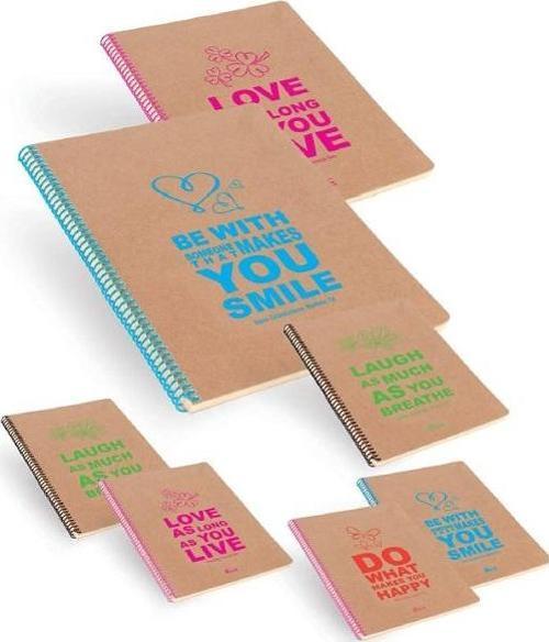 A6 Spiralli Defter Funky Sert Kapak Kareli 80 Yaprak 418022-99 (6 Lı Paket)