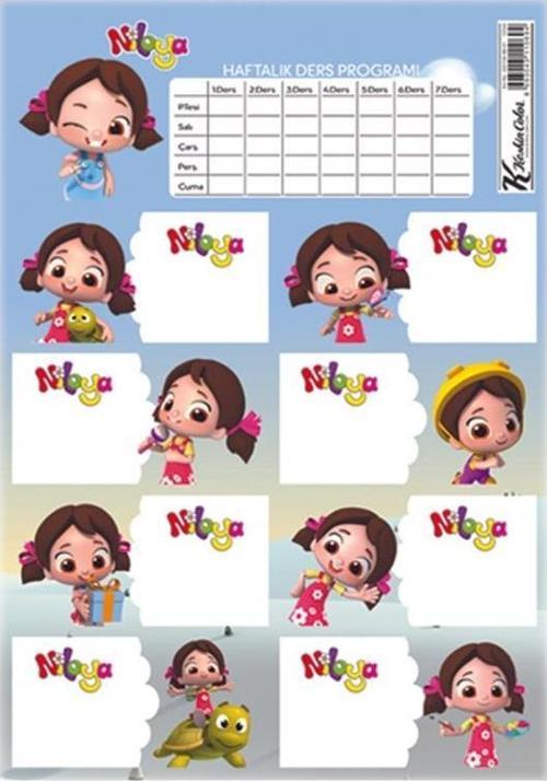 Okul Etiketi Niloya Ders Proğramlı (3 Yaprak) 220130-89