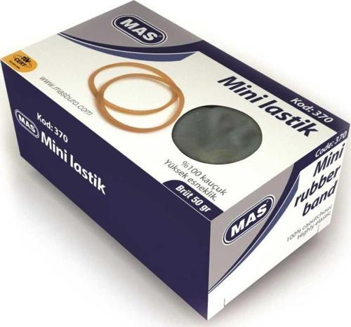 370 Lastik Kutu Mini Yüzde100 Kauçuk Paket Lastiği 50 Gram (5 Kutu)