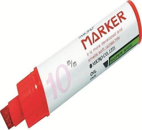 Mmp1001 Markör Permanent Kalem 10 Mm Kırmızı Kesik Uçlu (12 Li Kutu)