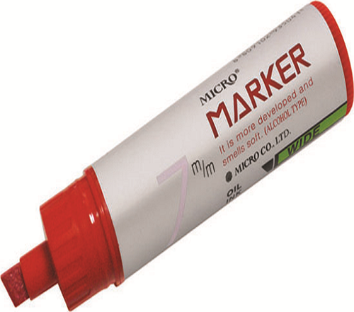 Mmp701 Markör Permanent Kalem 7 Mm Kırmızı Kesik Uçlu (12 Li Kutu)