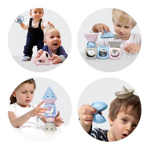 Moluk Building Genius - Pastel Ice Blue, Baby Pink, Beige