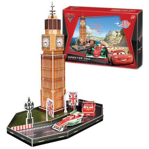 3D 62 Parça Puzzle Cars 2 Dünya Grand Prix Londra