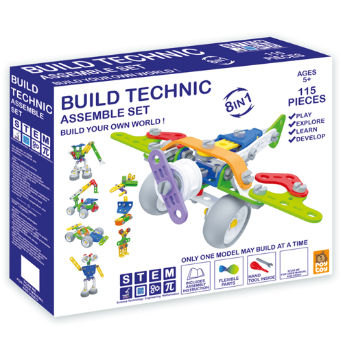 RoyToy Sök Tak Araçlar - 8in1 Set (115 Parça)