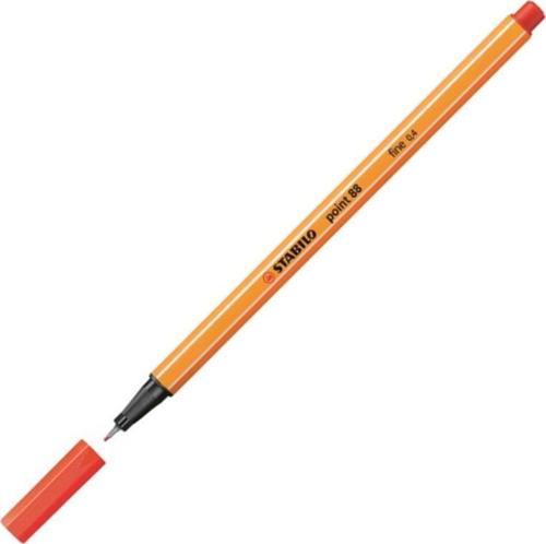 88/48 İnce Uçlu Keçeli Kalem 88 Point 0.4 Mm Kızıl (10 Lu Kutu)