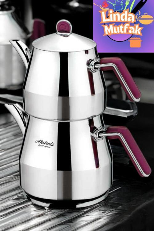 Elmas Jumbo Şiraz Kendinden Süzgeçli Çelik Çaydanlık