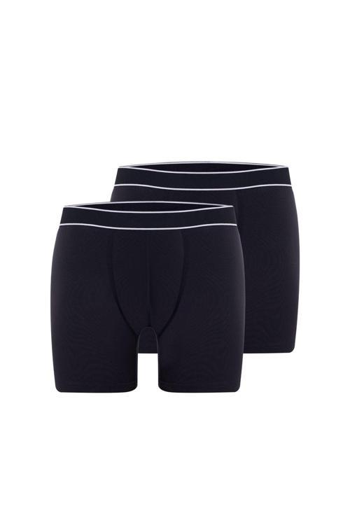 Erkek 2'Li Bambu Boxer Short Yumuşak Ve Esnek Bel Bandı Nefes Alabilir Kumaş