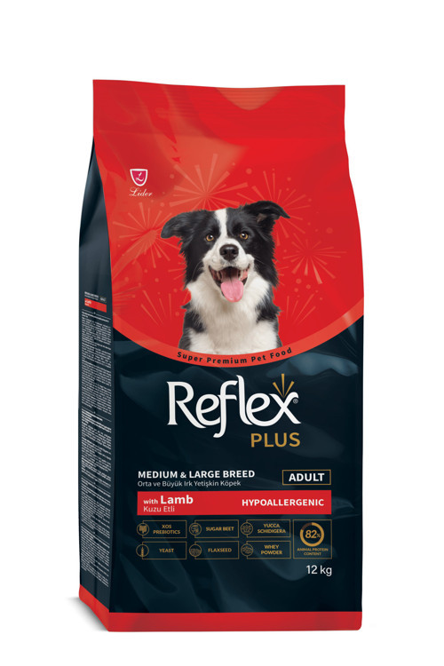 Plus Hipoalerjenik Kuzu Etli Orta Ve Büyük Irk Yetişkin Köpek Maması 12 kg