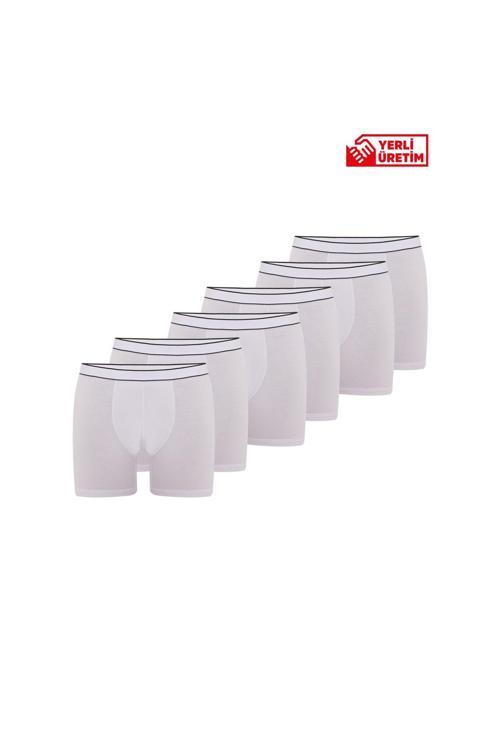 Erkek 6'Lı Bambu Boxer Short Yumuşak Ve Esnek Bel Bandı Nefes Alabilir Kumaş