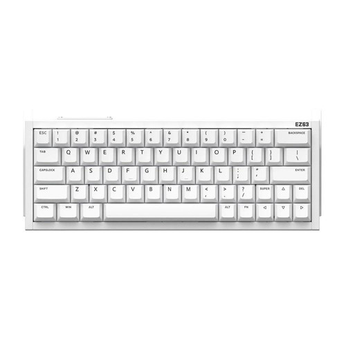 IQUNIX EZ63 White Hall Effect Magnetic Jade Pro Manyetik Switch RGB Hotswap Mekanik Gaming Klavye