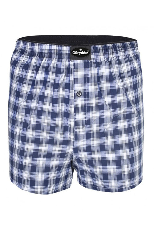 12'Li Adet Erkek Desenli Poplin Boxer Short 24510