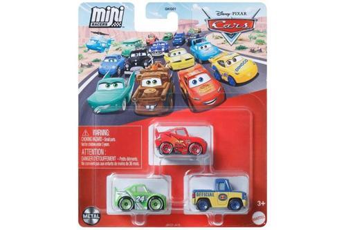 Disney Pixar Cars - Üçlü Mini Racers - Lightning Mcqueen & Brick Yardley & Dexter Hoover