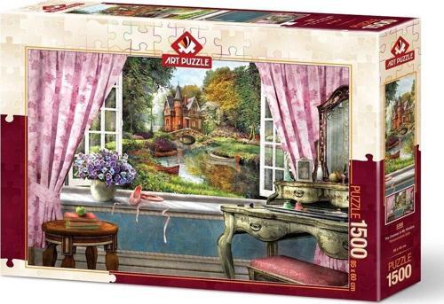 1500 Parça Puzzle Penceremdeki Şato 5388