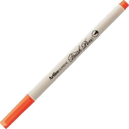 Supreme İnce Fırça Uçlu Markör Kalem Fosforlu Turuncu Lv-A-Epfs-F Flo Orange LV-A-EPFS-F (12 Li Paket)