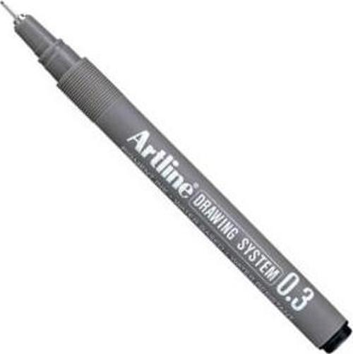 Teknik Çizim Kalemi Drawing System 0.03 Mm Uç Siyah EK-2303 (12 Li Paket)