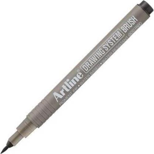 Teknik Çizim Kalemi Drawing System Fırça Uç Siyah EK-23FN (12 Li Paket)