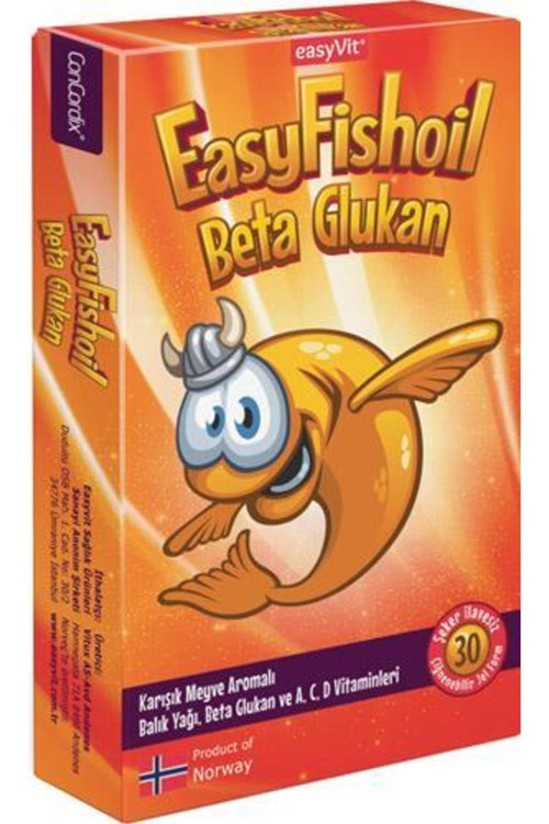 Easy Fishoil Easyvit Easyfishoil Beta Glukan Çiğnenebilir 30 Jel Form