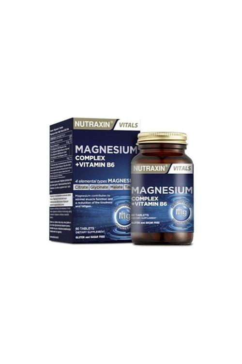 Magnesium Complex Vitamin B6 60 Tablet Sitrat Bisglisinat Malat Taurat İçeren Takviye Edici Gıda