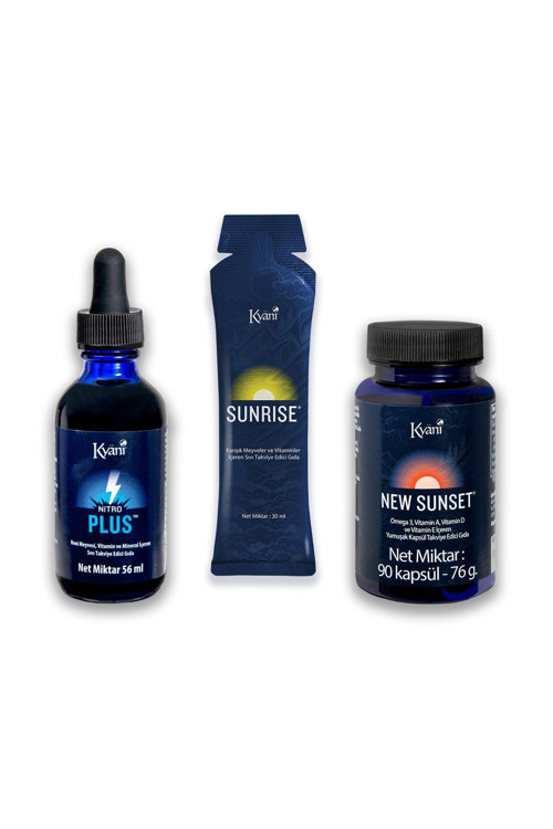 Kyani Wellness Üçgeni Sunrise Sunset Nitro Plus B1 Omega 3 Nitrik Oksit Doğal Bazlı Ürünler Üçgeni