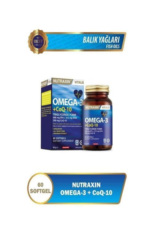 Omega-3 Ve Co-Q10 İçeren Takviye Edici Gıda 60 Softgel