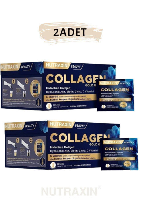 Beauty Gold Collagen 10000 Mg 30 Saşe (2 Adet) & (1 Adet 100 Yüz Yıkama Jeli) //Set1712//