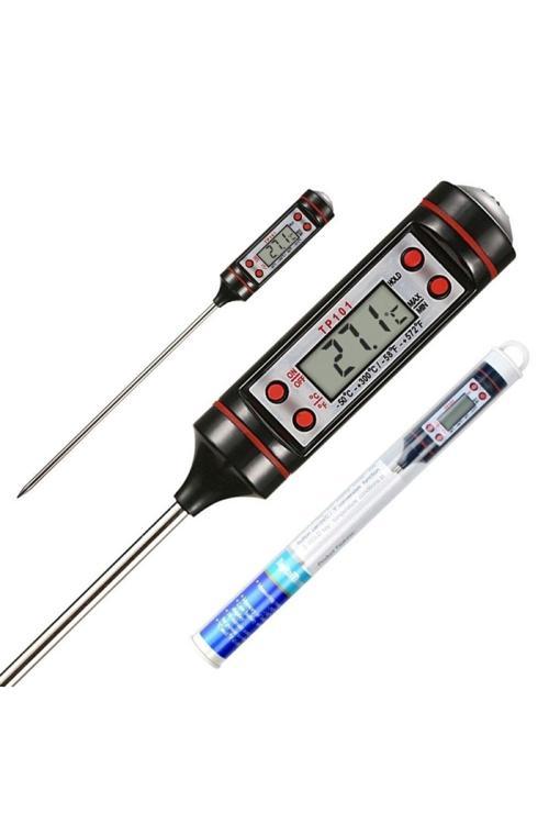 Tp101 Dijital Gıda Termometresi - Elektronik Sıvı Sıcaklık Kalemi (Siyah)
