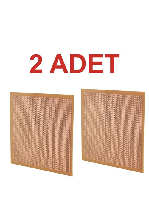 2 Adet 10X10 Cm Delikli Tek Yüzlü Bakır Plaket Pcb Plaket