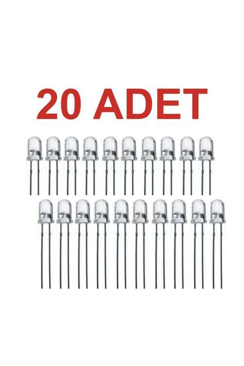 20 Adet 5Mm Beyaz Led