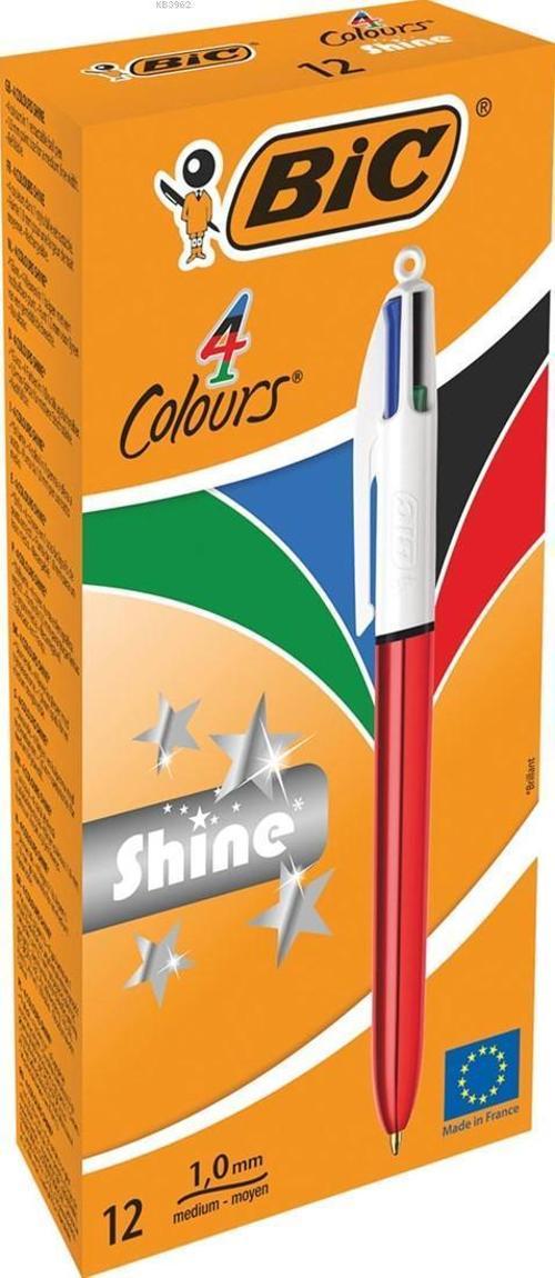Tükenmez Kalem 4 Colours Metalik Kırmızı (12 Li Paket) 964773