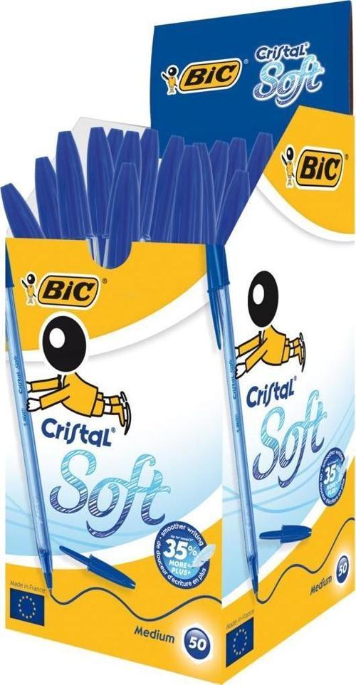 Tükenmez Kalem Cristal Soft 1.2 Mm Mavi (50 Li Kutu) 951434