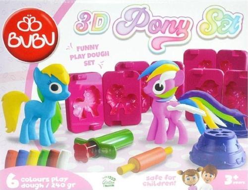 Bu-Bu Oyun Hamuru 3D Pony Set (L) Bubu-Oh0023