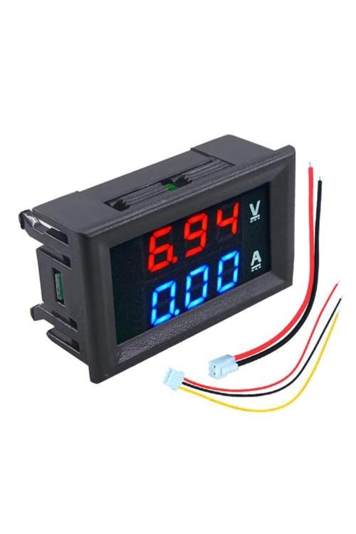 Dijital Voltmetre Dijital Ampermetre Dual Dc 0-100V 10A