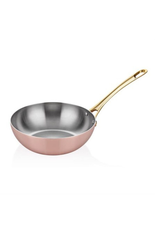 Elit Multi Metal Wok Tava, 24 Cm, Bakır