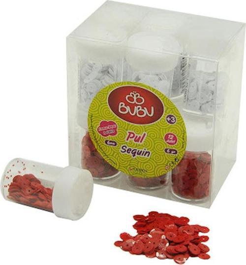 Renkli Pul Kırmızı-Beyaz 6 Gram Pvc (12 Li Paket) PL0003