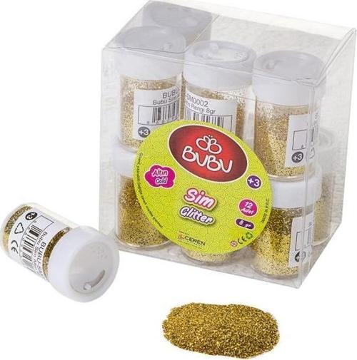 Sim Altın Rengi 8 Gram Pvc Kutu (12 Tüp) Bubu-Sm0002