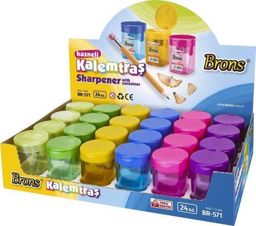 Br-571 Kalemtıraş Hazneli Silindir (24 Lü Paket)