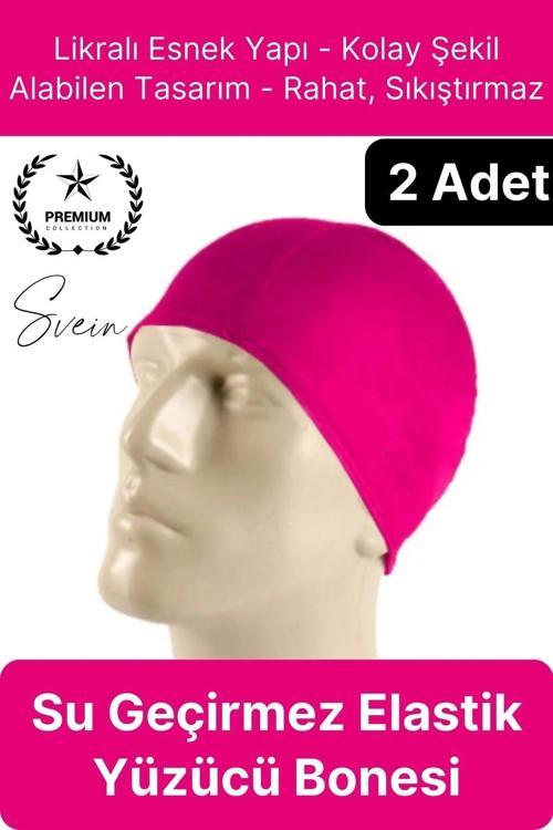 2'li Her Saça Uygun Su Geçirmez Bez Bone Likralı Yüzücü Deniz Havuz Elastik Unisex Kulak Korumalı