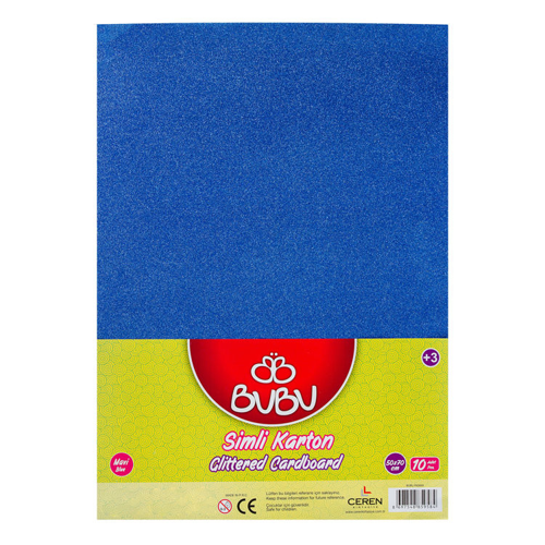 Simli Fon Karton 50X70Cm Mavi FK0009 (10 Lu Paket)