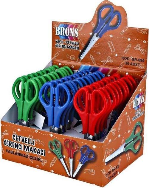Öğrenci Makası Cetvelli Br-699 (30 Lu Paket)