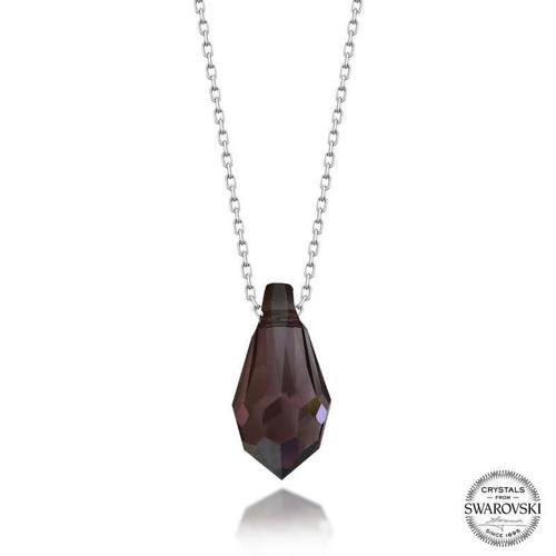 Swarovski Crystal Taşlı Ametist Gümüş Kadın Kolye SL5606