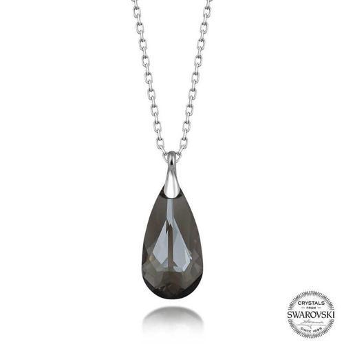 Swarovski Crystal Taşlı Damla Gümüş Kadın Kolye   SL5519