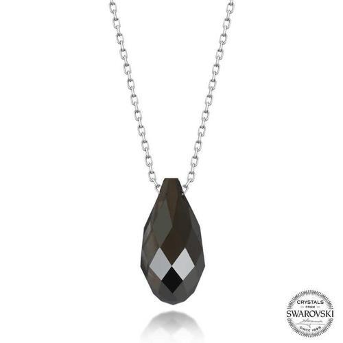 Swarovski Crystal Taşlı Drop Kesim Gümüş Kadın Kolye  SL5609