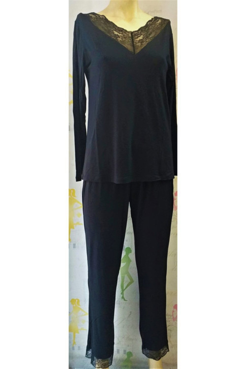 Pijama Takımı Mevsimlik Siyah Siyah S