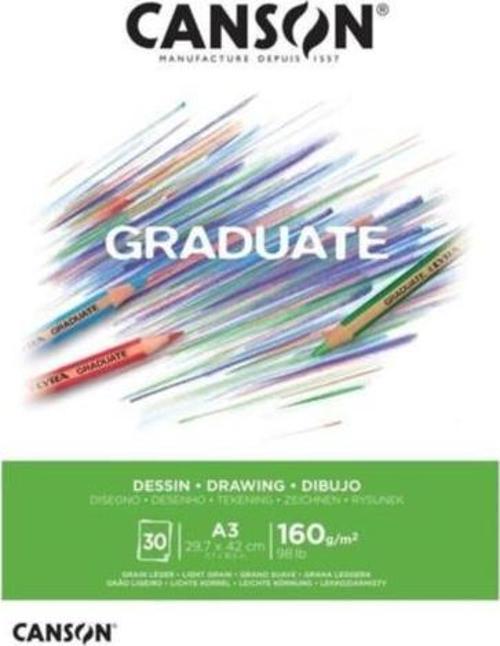 A3 Çizim Bloğu (Çizim Defteri) Graduate Dessin Beyaz 30 Yaprak 160 Gram 400110366