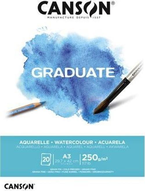 A3 Sulu Boya Bloğu (Sulu Boya Resim Defteri) Graduate 20 Yaprak 250 Gram 400110375